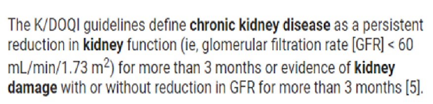 CKD guidelines and creatinine levels