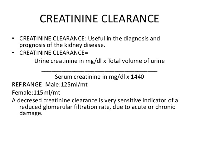calculate creatinine clearance